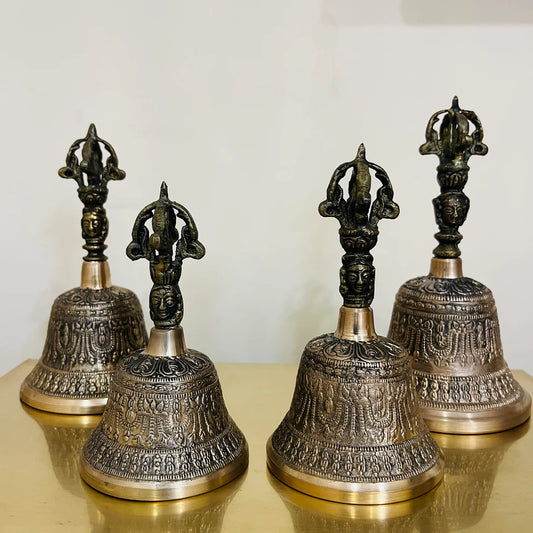 HANDCRAFTED PUJA BELL [BRONZE]