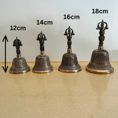 HANDCRAFTED PUJA BELL [BRONZE]