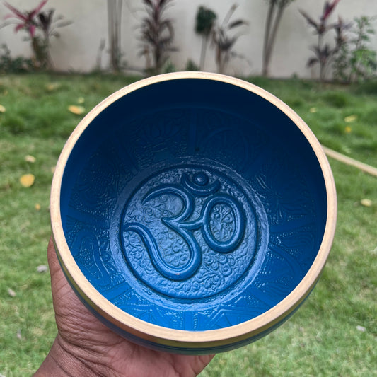 CASTED TIBETAN SINGING BOWL [BRASS]